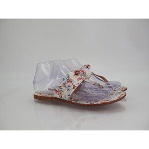 Joie A La Plage Sandals 37 7 Nice Thong Flip Flops Floral Multi Leather Open Toe